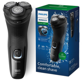 Norelco shaver 2400 front view showing compact ergonomic design and easy grip