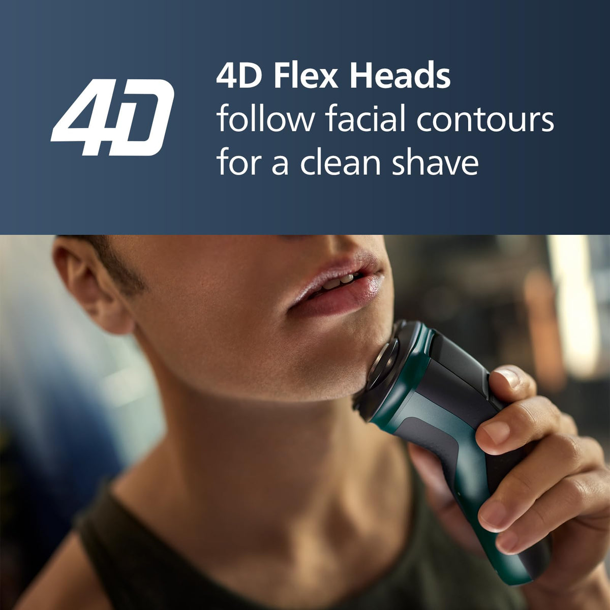 Norelco shaver 2600 handle texture detail offering secure grip when wet
