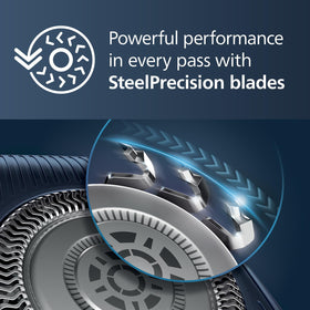 Norelco shaver 7300 Nano SkinGlide texture close-up reducing friction for less irritation