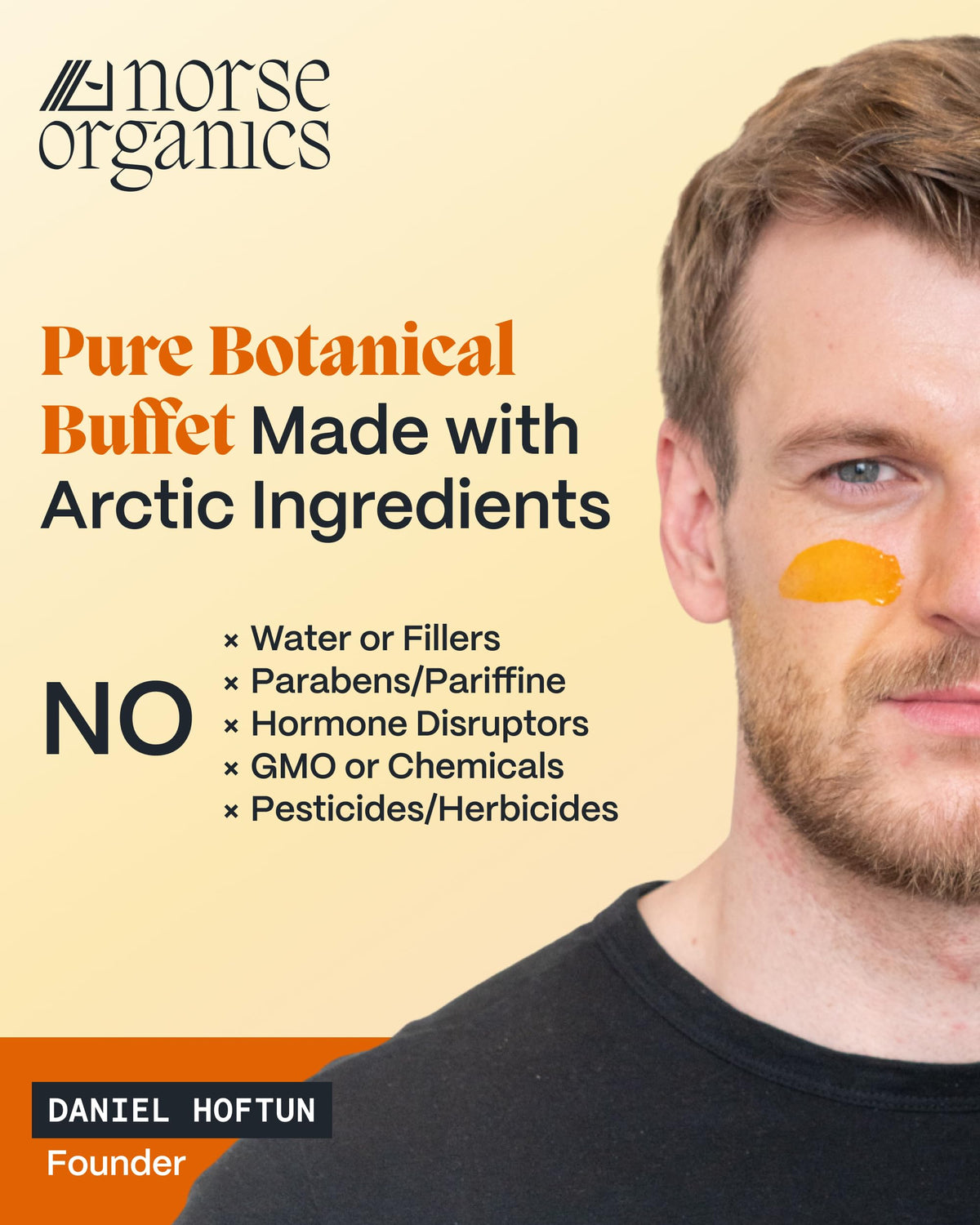 Norse Organics hand scale holding products to show compact kit size