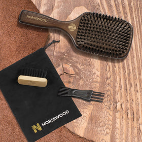 Norsewood used by family members showing suitability for all hair types
