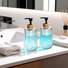 Nortsa Miira styled on bathroom counter showing modern farmhouse aesthetic uplift