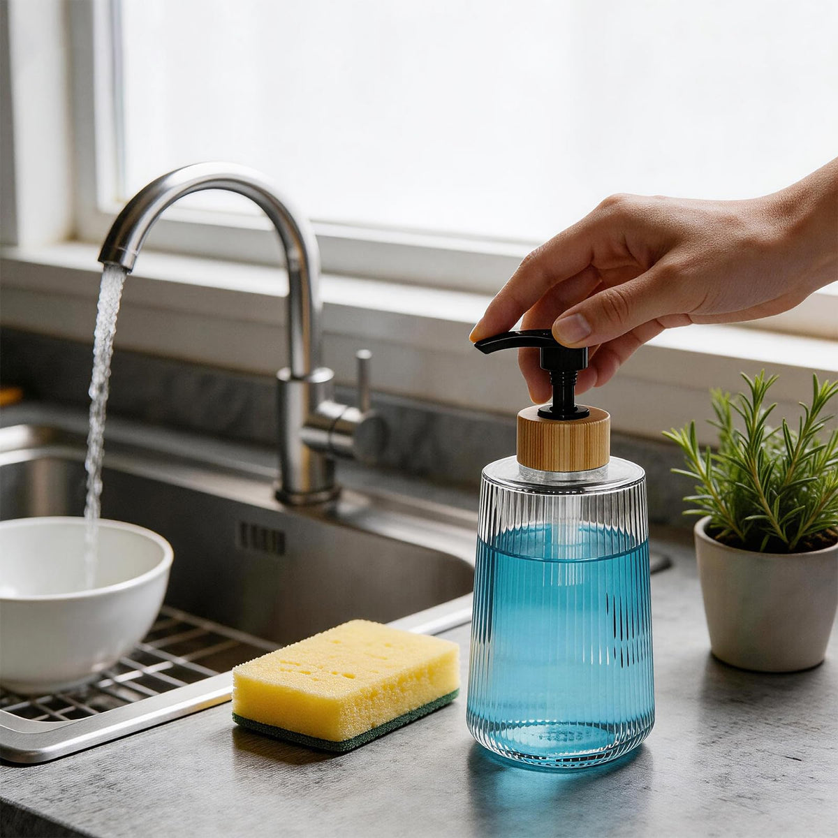 Nortsa Miira striped thickened glass texture close-up for improved grip and style