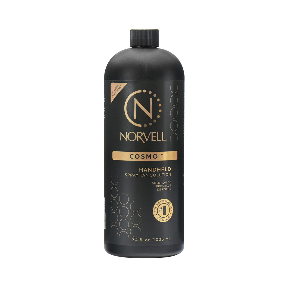 Norvell Cosmo front packaging bottle showing size and professional look for salon use