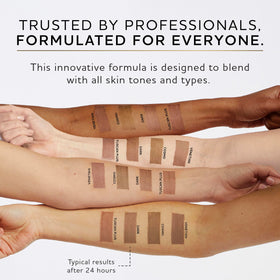 Norvell dark bottle label detail with ingredients and clean-beauty claims for client reassurance