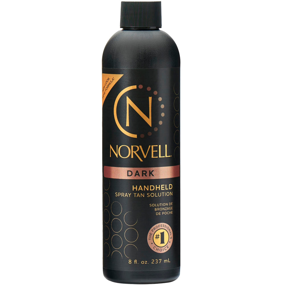 Norvell front packaging showing deep bronze solution and clean-beauty benefits
