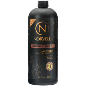 Norvell bottle front label showing product and deep bronze benefit