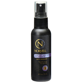 Norvell front packaging showing bottle and benefits for instant bronze