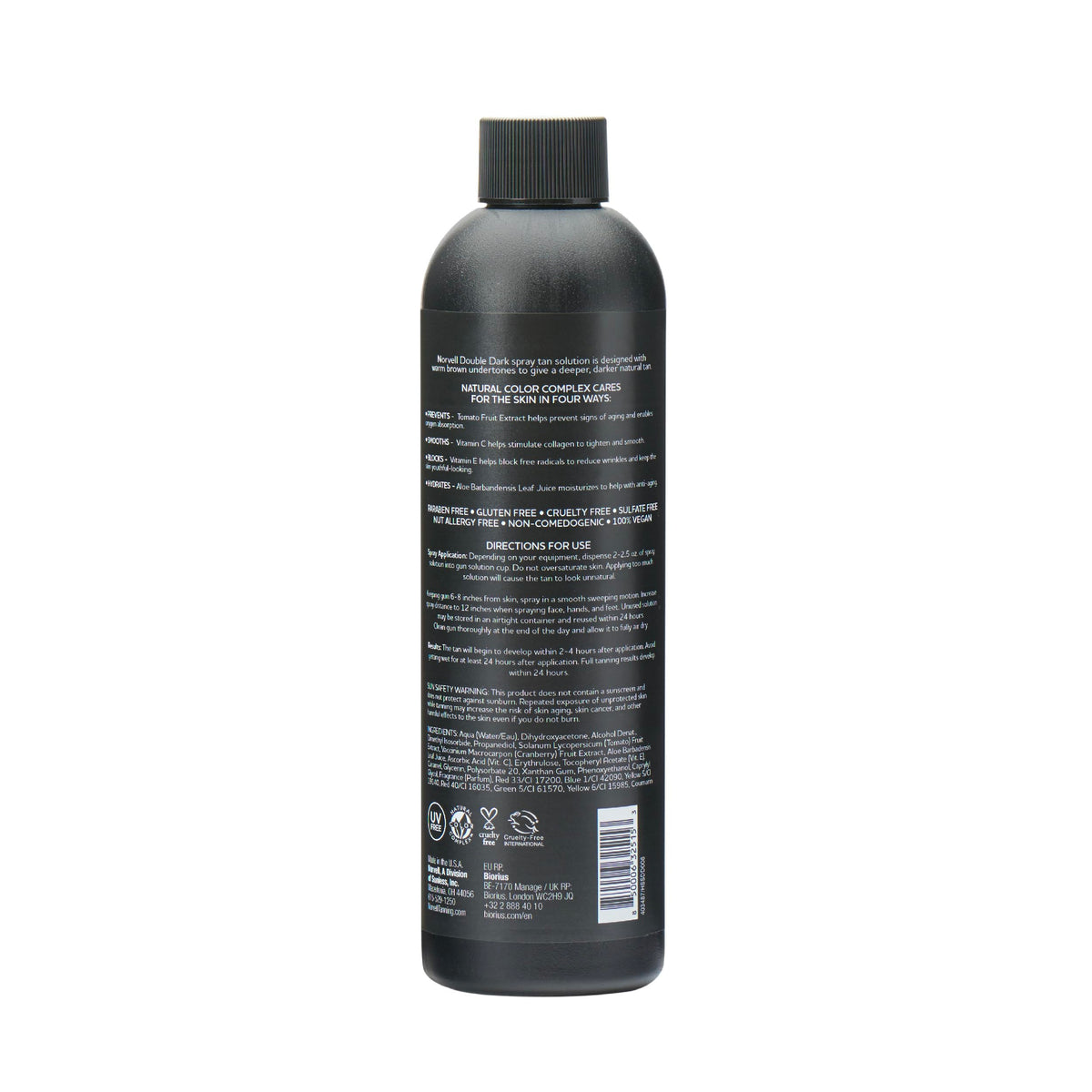 Norvell bottle on vanity setting suggesting daily-use and salon-quality
