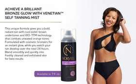 Norvell lifestyle image with sun-kissed glow for natural look benefit