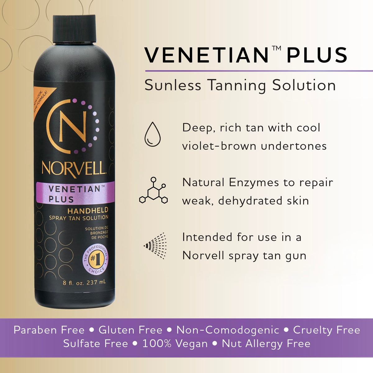 Norvell bottle back label close-up showing instructions and freshness benefit