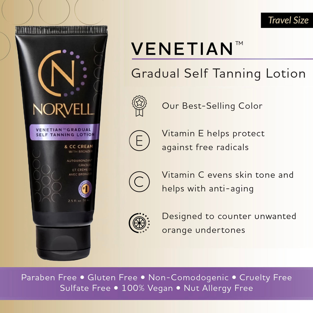 Norvell lotion texture close-up highlighting creamy, easy-to-blend consistency