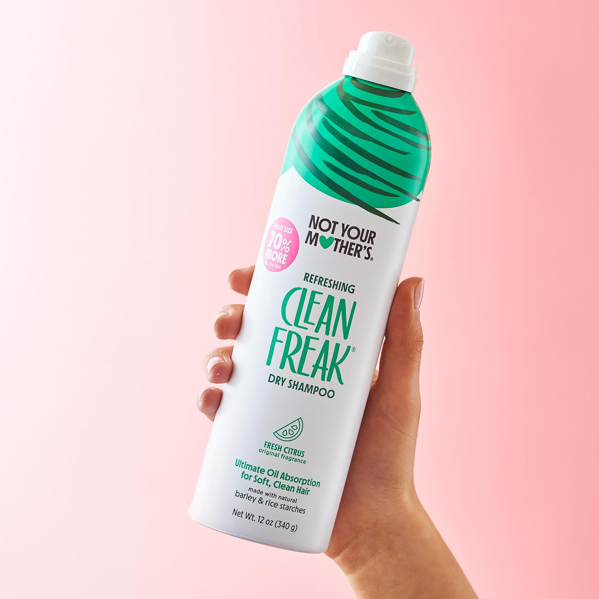 Not Your Mother's spray action delivering fine mist for fast oil absorption and lift