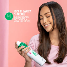 Not Your Mother's close-up at roots showing reduced oil and added lift benefit