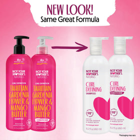Not Your Mother's shampoo texture on hand showing gentle lather and cleanse benefit