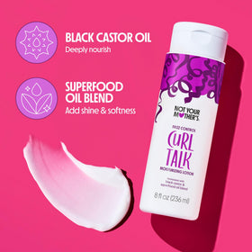 Not Your Mother's applying products to damp curls for frizz control