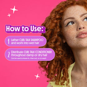 Not Your Mother's in-shower use with wet curls demonstrating frizz control during wash routine benefit