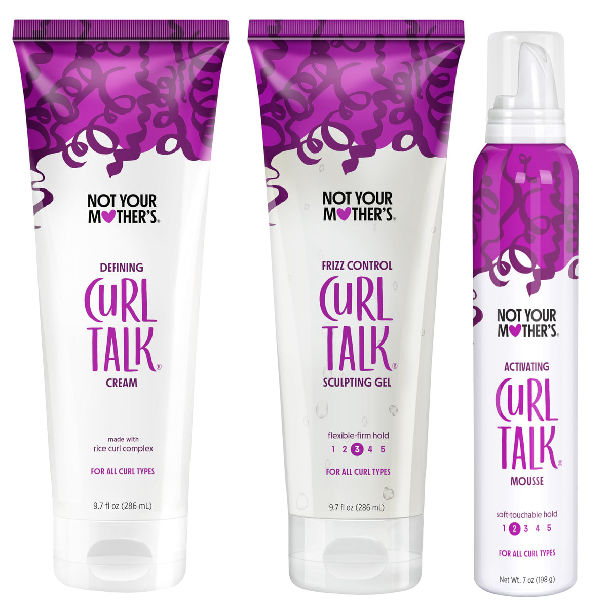 Not Your Mother's kit front packaging showing trio and benefits