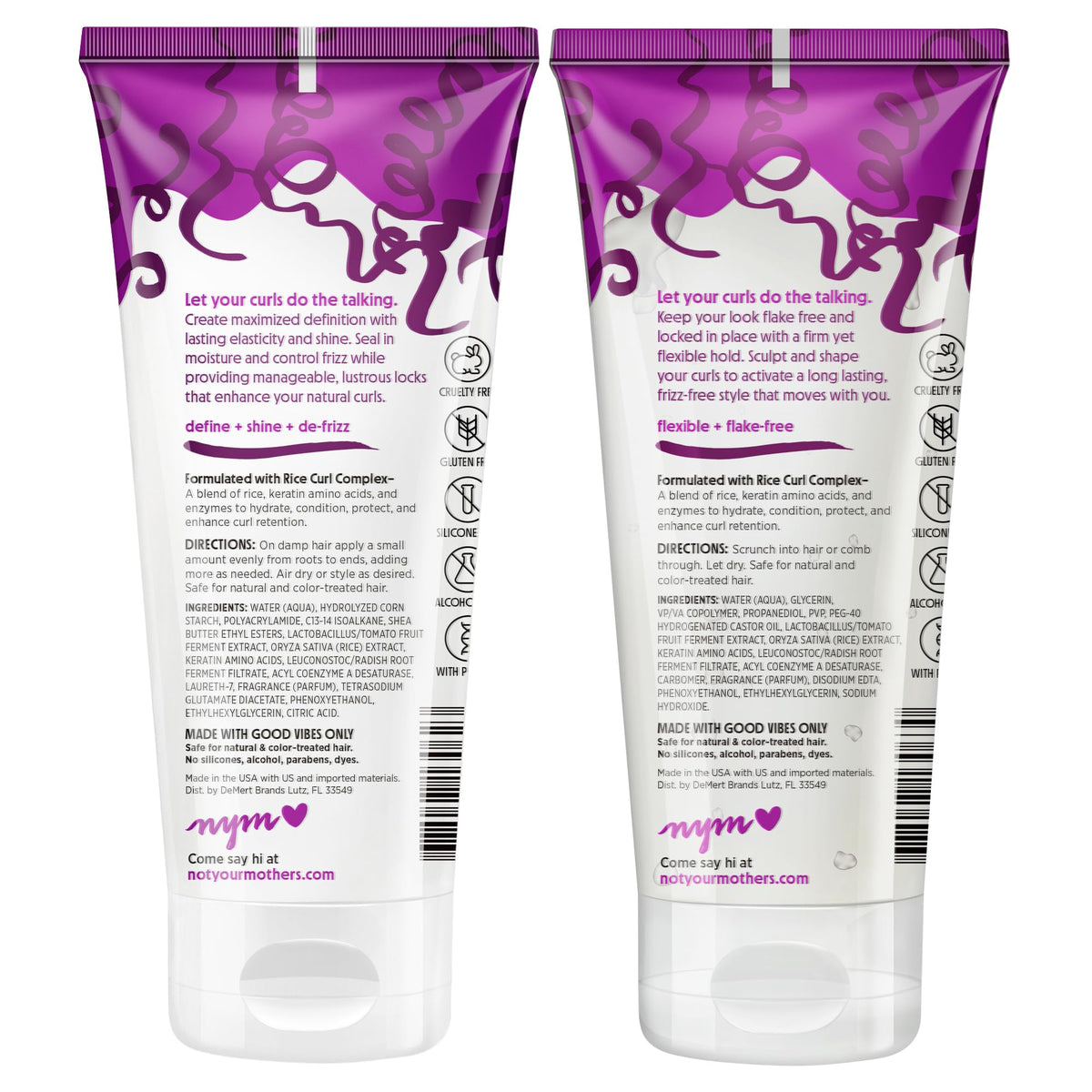 Not Your Mother's label close-up with Citrus Jasmine scent note and clean-formula reassurance