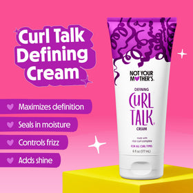 Not Your Mother's defining cream in palm demonstrating creamy texture and hydration