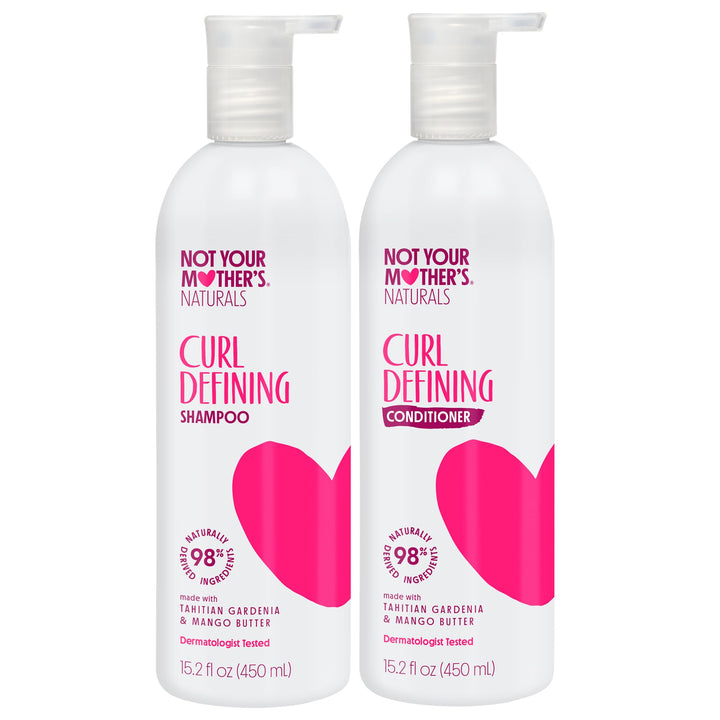 Not Your Mother's front packaging showing full shampoo and conditioner set and benefit