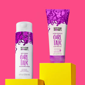 Not Your Mother's product label close-up listing silicone-free benefits