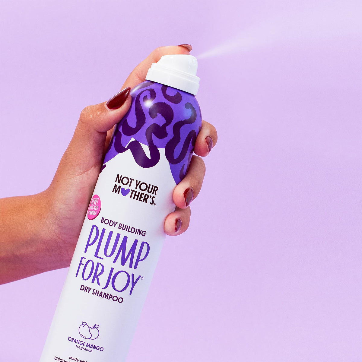 Not Your Mother's spray mist at roots demonstrating instant oil absorption benefit