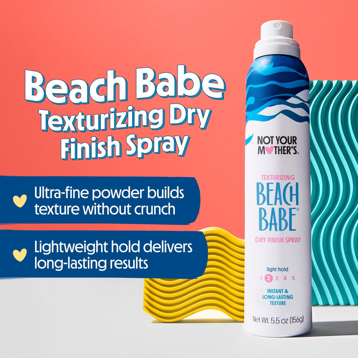 Not Your Mother's close-up of spray mist and powdery texture adding volume