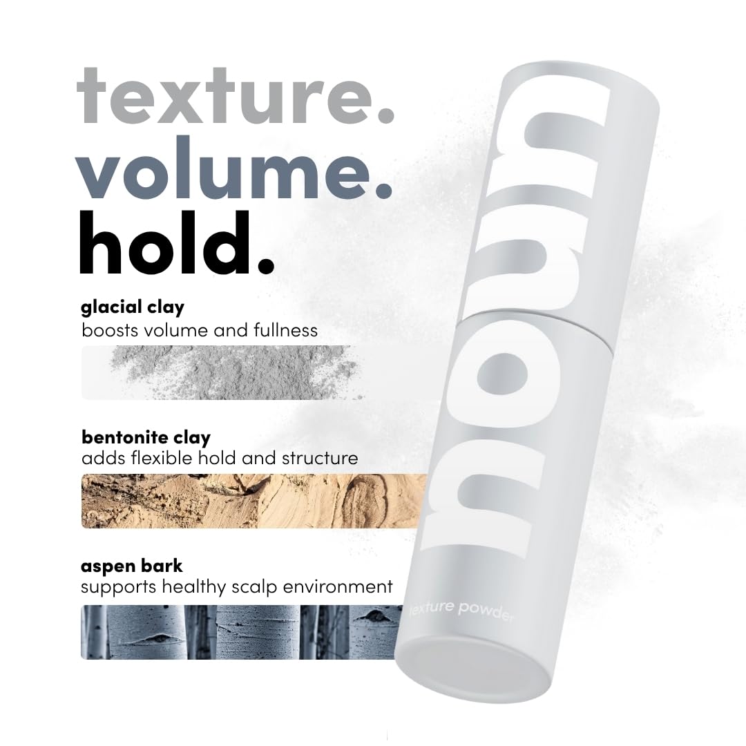 NOUN ingredient close-up of glacial clay and bentonite for scalp detox support
