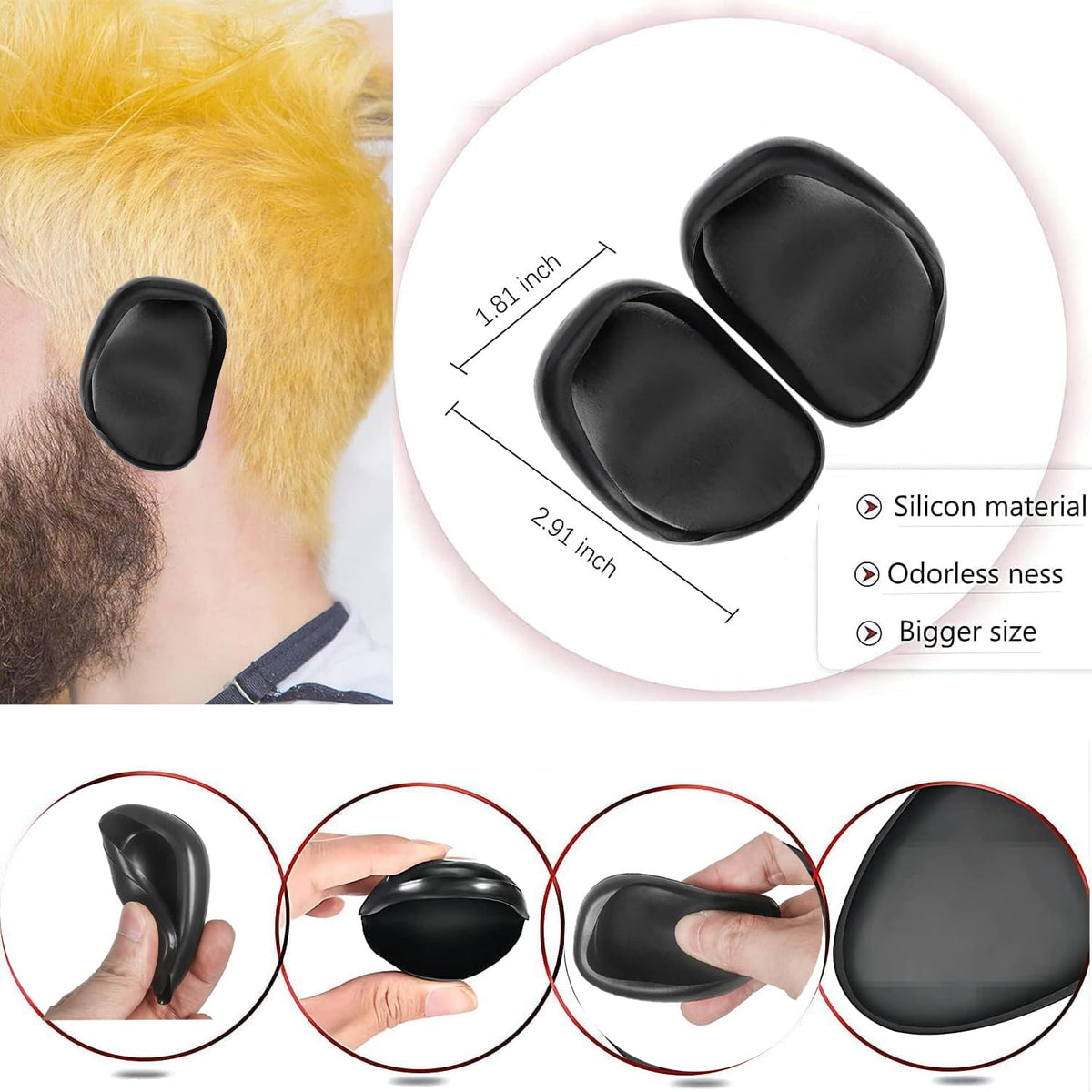 NOUSV EVA shawl and earmuffs protecting clothes and ears during dyeing