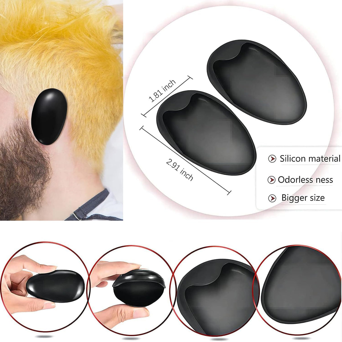 NOUSV gloves and ear covers displayed to protect skin and clothing