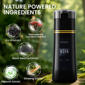 NOVA DYE applied in shower, demonstrates simple one-step coloring benefit