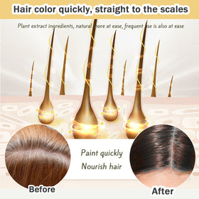 Nova Hair label closeup showing botanical ingredients and gentler formula