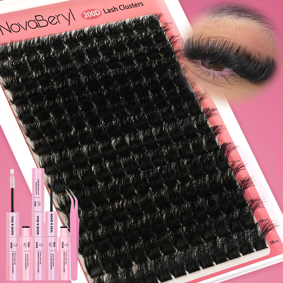 NovaBeryl front packaging showing the complete DIY lash kit and instant convenience