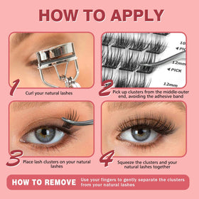 NovaBeryl lashes applied on eye showing natural blended volume