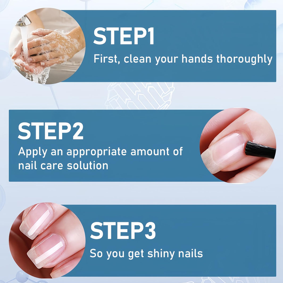 NovaCharm lifestyle image hand resting on books showing natural glossy nails benefit