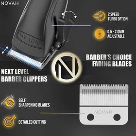 Novah Grooming blade close-up highlighting sharpness for smooth, precise cutting