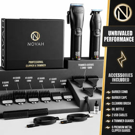 Novah clipper held in hand demonstrating cross-etch grip comfort and reduced wrist strain