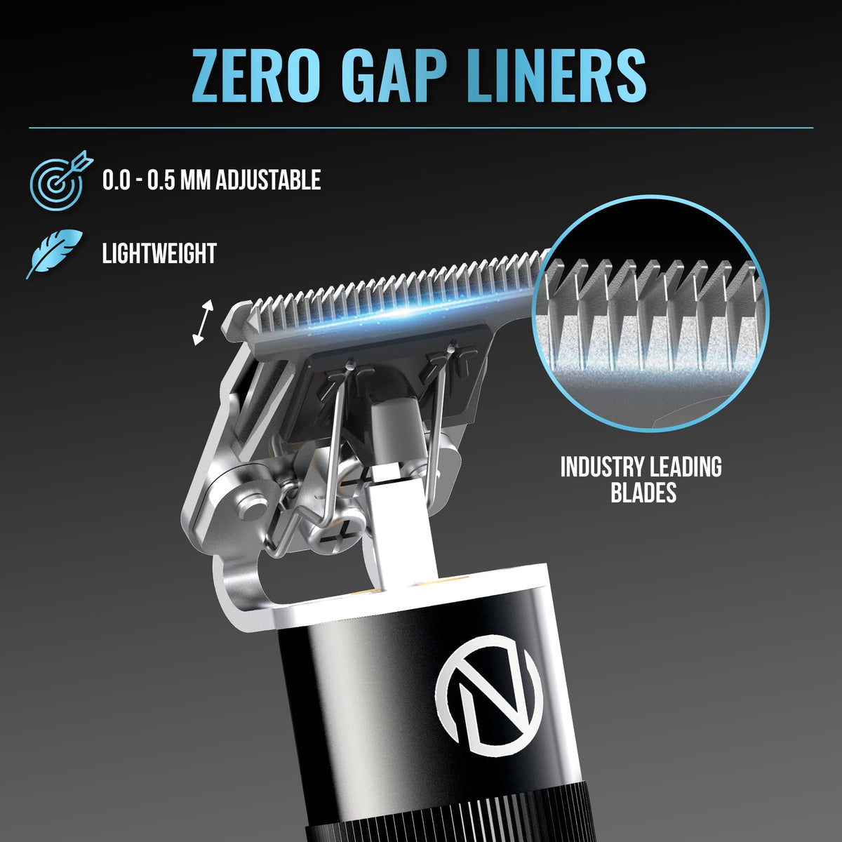 Novah clipper LED display showing battery level for uninterrupted grooming