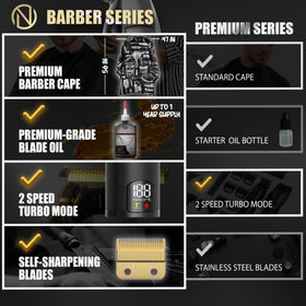 novah clippers in hand demonstrating ergonomic grip and balanced control
