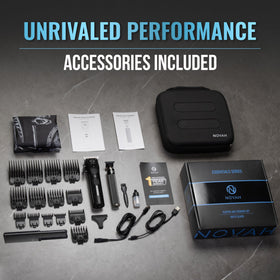 Novah open hard case with organized storage protecting tools between uses