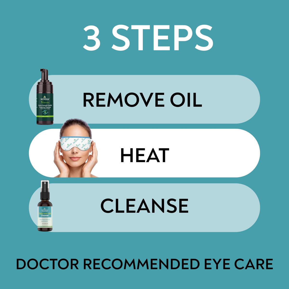NOVEHA ingredients tea tree and coconut visual showing natural enrichment
