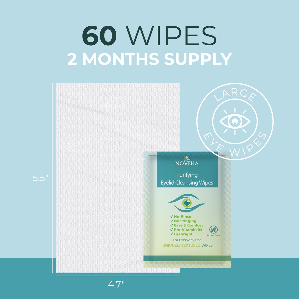 noveha wipes stored in a compact travel pouch for on-the-go cleansing