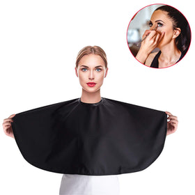 Noverlife black cape behind model face providing high-contrast surface