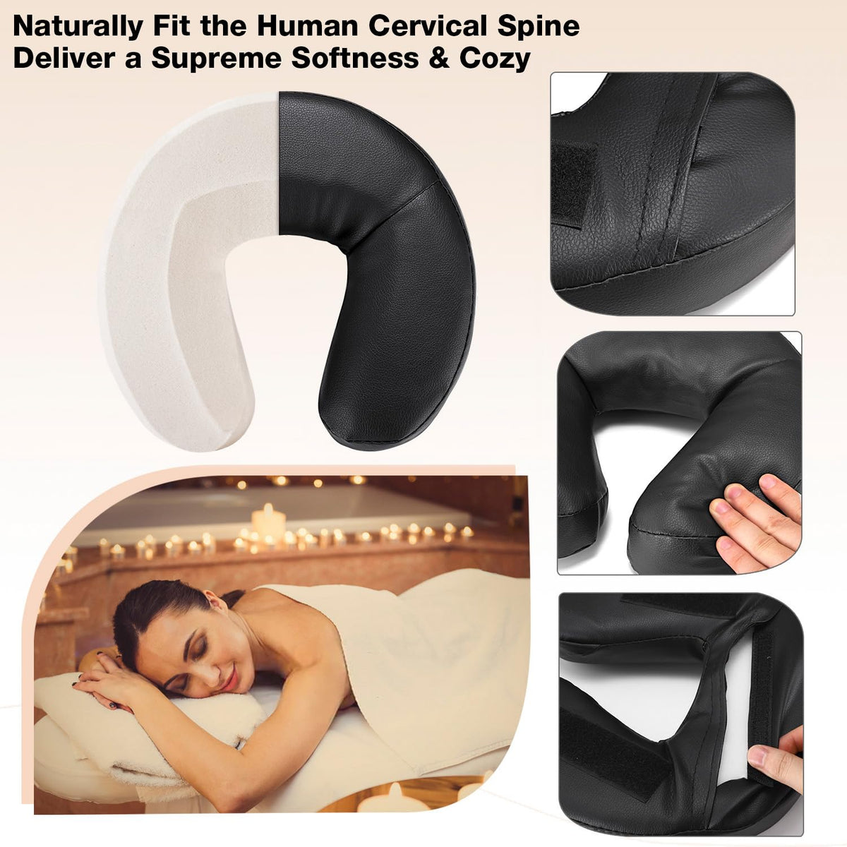 Noverlife cushion underside showing adhesive backing for stable fit