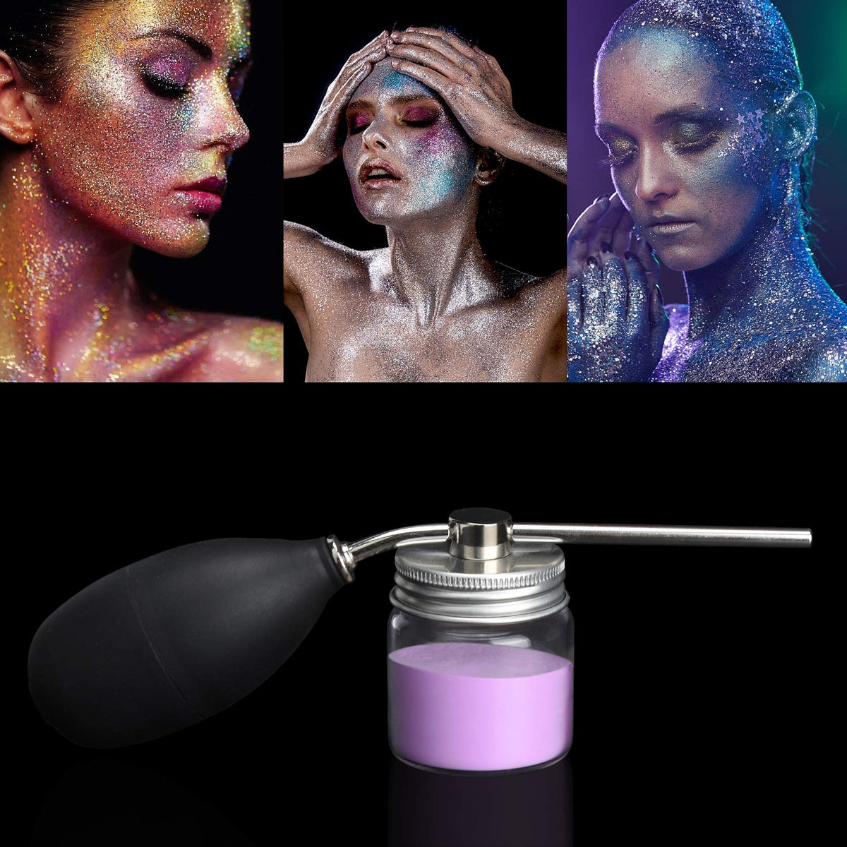 Noverlife duster spraying along hairline for natural-looking coverage