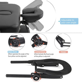 Noverlife side profile mounted on massage table for proper alignment