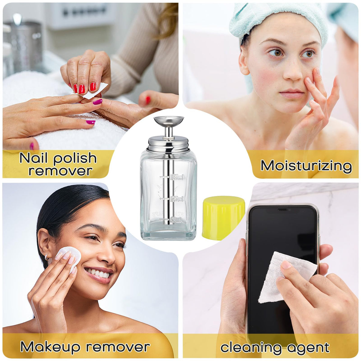 Noverlife held in hand to show compact 180ml travel-friendly size