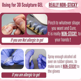 NOVO OVO 3D sculpting detail with small gel sculpture adhered securely, showcasing decorative use