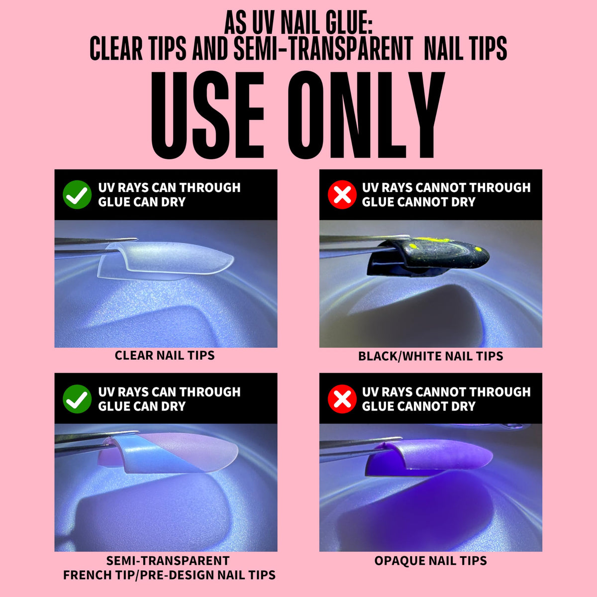 NOVO OVO application image of press-on nail being set for precise, bubble-free adhesion